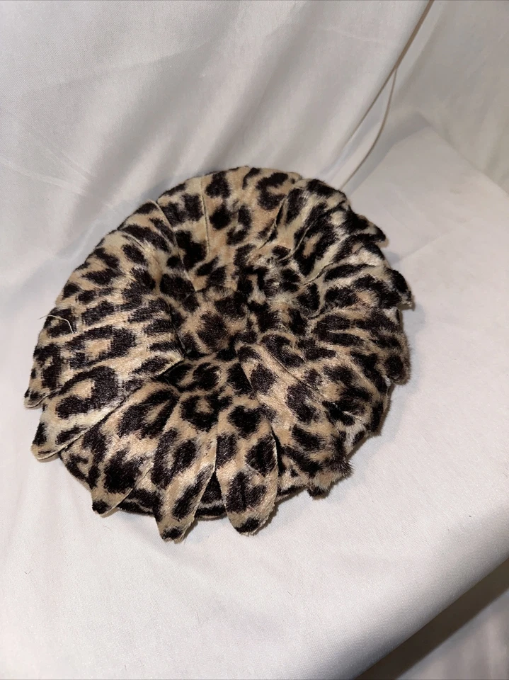 De colección Original Años 50 Diseño por Marryat Paris Nueva York Mujer Piel Leopardo Estampado Foto 3 de 3