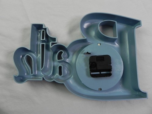 VTG BURWOOD PRODUCTS BATH New Haven Wall Clock BABY Blue Mid Century WORKS - Picture 12 of 12
