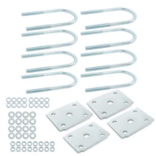 LABLT 2 Pack U bolt Kit For 5200-7000lbs 3" Round Trailer Axle 7" Long 1/2" Dia