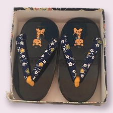 Vintage Children Japanese Wooden Clogs Sandals Accessory Kimono Shoes with Socks