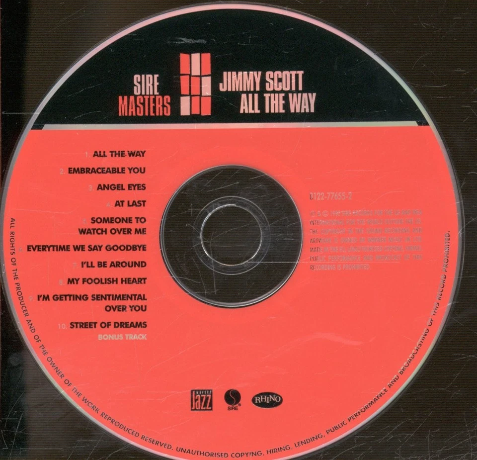 Jimmy Scott All The Way CD Europa Sire 1992 Im Digipak 8122776552 - Bild 3 von 3