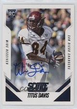2015 Score Rookie Signatures Titus Davis #433 Auto 0rd2