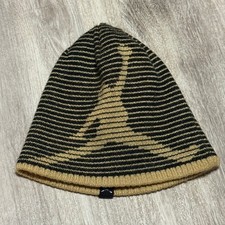 Jordan Beanie Hat Knit Striped Jumpman Logo Kids Winter Warm