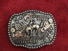 Rodeo X Treme Bronc Riding RARE 2018 CHAMPION TROPHY BUCKLE Mesquite Texas 767