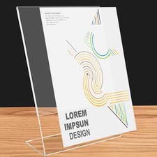 Image of A4 Wall Acrylic Sign Holder 4 Pack Self-Adhesive Poster Display Stand