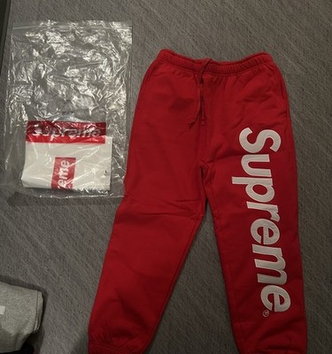 Supreme Red Sweatpants | eBay
