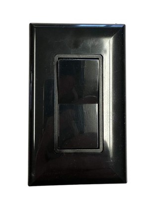 Pass & Seymour Mobile Home/RV Black Self-Contained Rocker Switch w/Snap On Plate