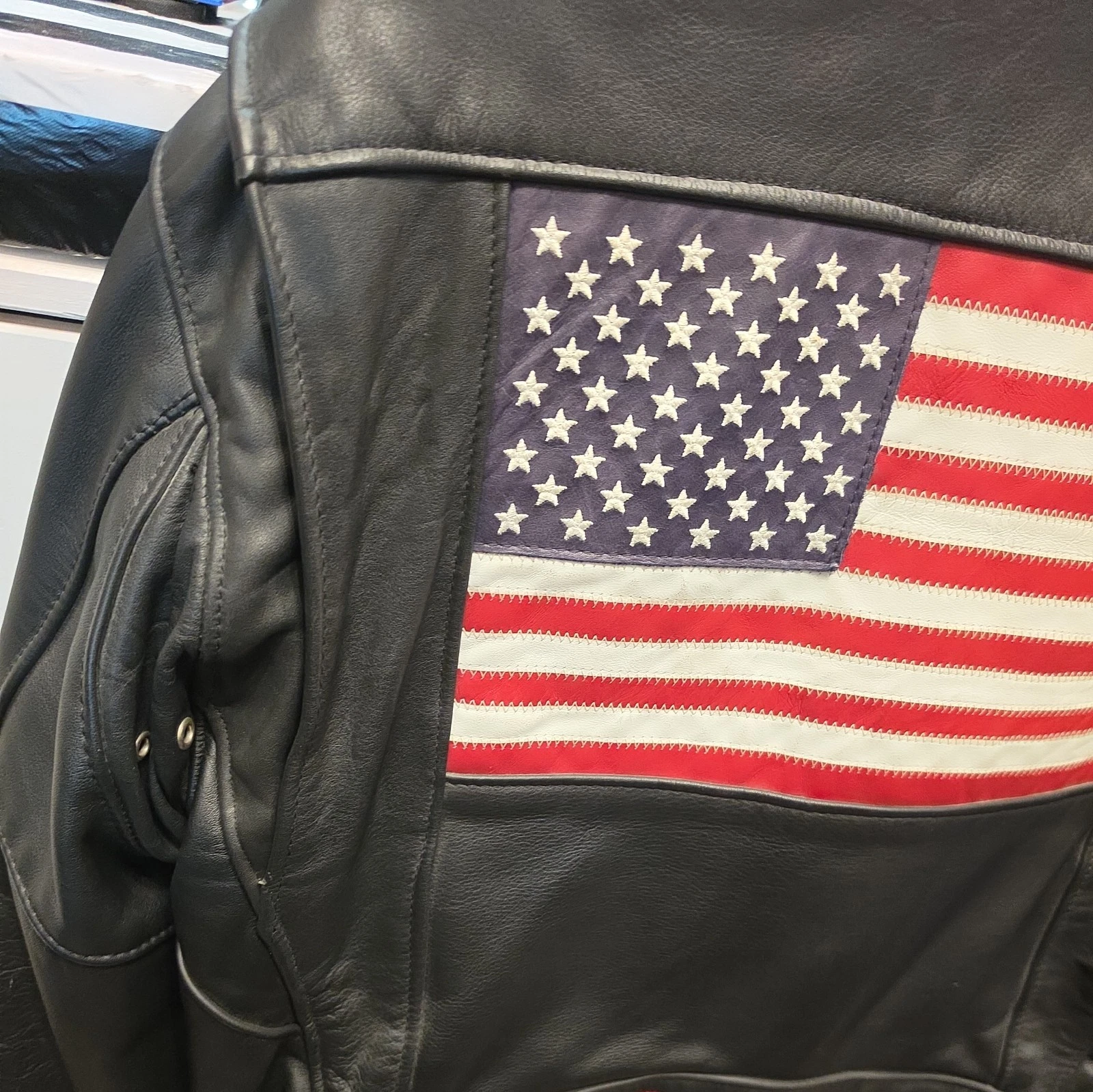 Vintage Indian Motocycle USA Leather Jacket Motorcycle Choppers 80s 90s Sz42 image 8