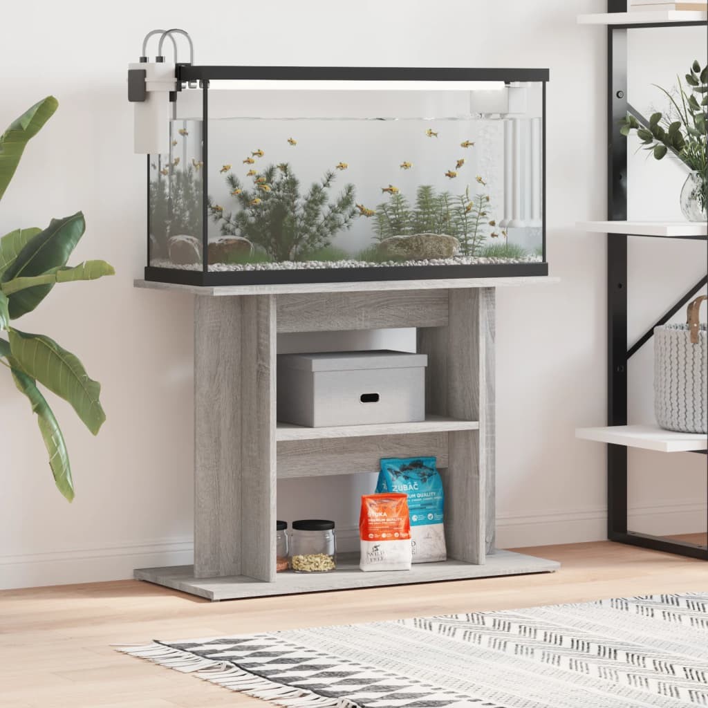 Supporto Acquario Grigio Sonoma vidaXL - Mobile 80x35x60cm