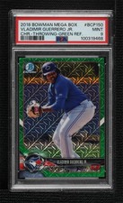 2018 Bowman Mega Box Green Mojo Refractor 10/99 Vladimir Guerrero Jr PSA 9 8sr