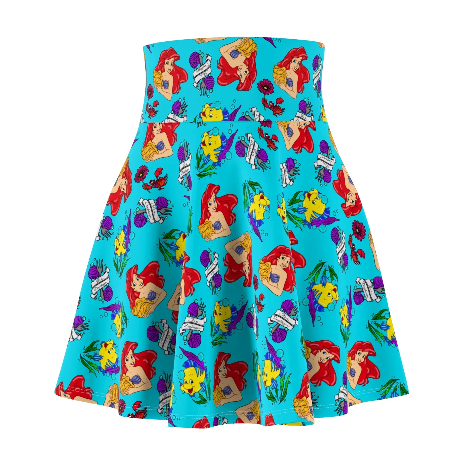 Little Mermaid Women's Skater Skirt, Gift for Her