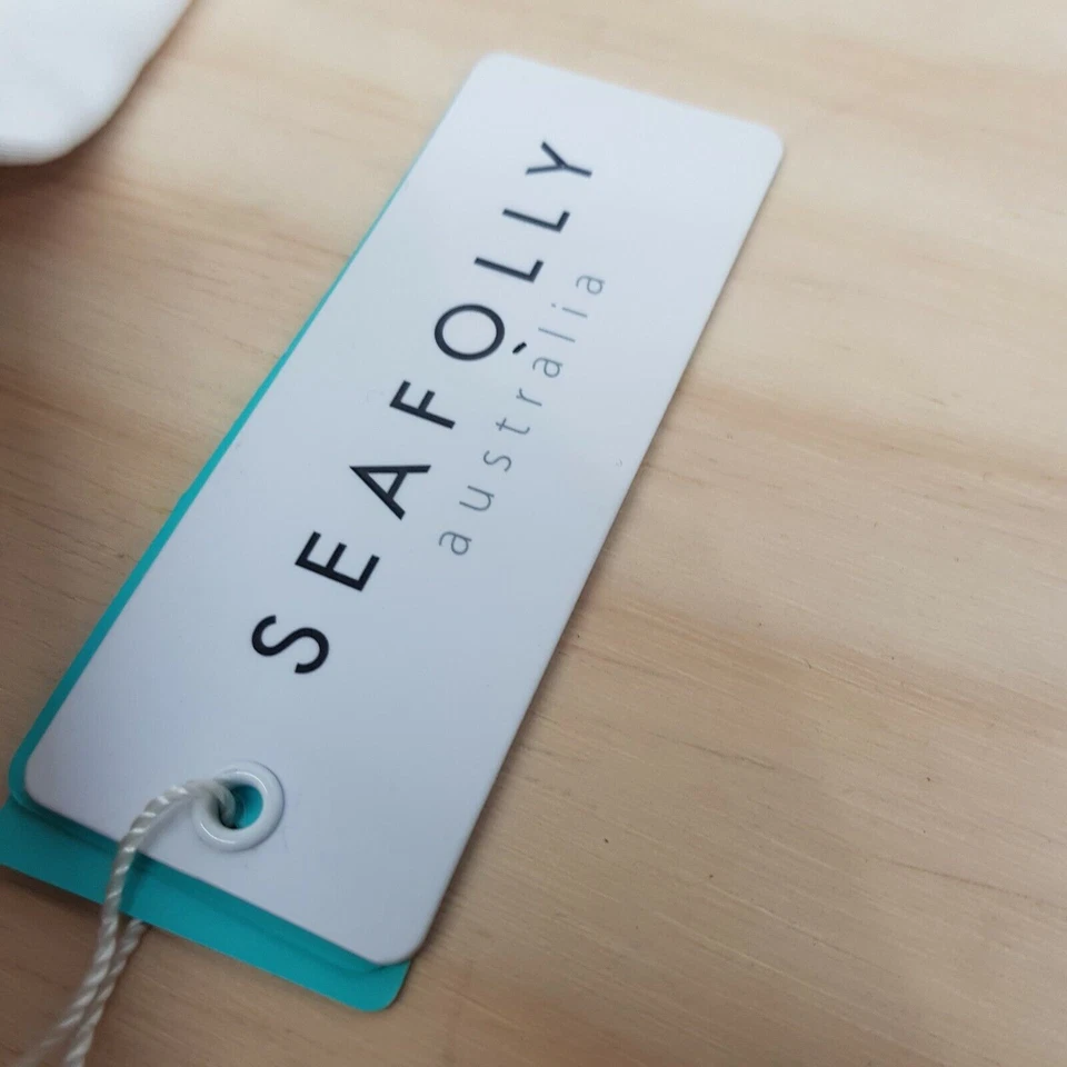 SEAFOLLY | Top de bikini de natación sin mangas con cuello alto para mujer [talla AU 8 o US 4] Foto 2 de 4