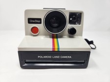 Vintage Polaroid SX-70 OneStep White Rainbow Stripe Land Instant Camera-UNTESTED