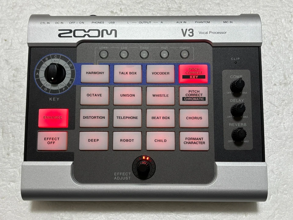 Processador vocal Zoom V3 efeito de voz trocador de voz efeito múltiplo usado do Japão - Imagem 2 de 4