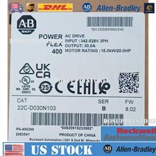 Allen-Bradley 22C-D030N103 PowerFlex 400 15KW 20HP AC Drive US Free Tax