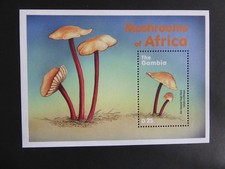 Znaczki motywy grzybowe, Gambia, blok 464/65 postfr.