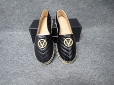 NUEVAS Alpargatas Valentino Pina Cuero Negras Para Mujer Talla EU 39 (SS44)