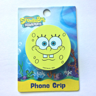 NEW nickelodeon Spongebob Squarepants Round Phone Tablet Grip Stand Socket