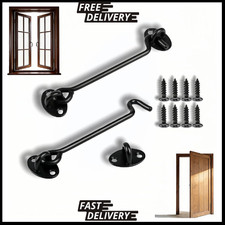 Heavy Duty 6 Inch Hook and Eye Lock, 2 Pack  ...