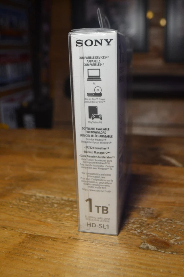 SONY  HD-SL1 Aliminum 1TB External Hard Drive PC/Mac NEW - Image 4 of 4