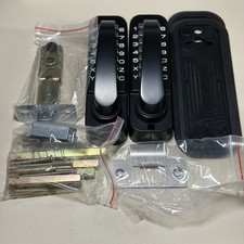 New Upgrade Double Sided Keyless Door Lock with Handle,Stainless Steel