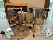 PRESTO Vintage Preservation 800 Pressure Canner & Cooker 01780 Polished Aluminum
