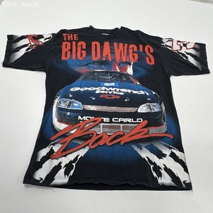 Vintage 1997 Dale Earnhardt NASCAR Big Dawg T-Shirt Double Stitch Sports Sz L