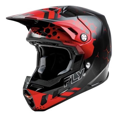 Fly Racing 73-4331L Formula Cc Tektonic Helmet Black/Red/Orange Lg