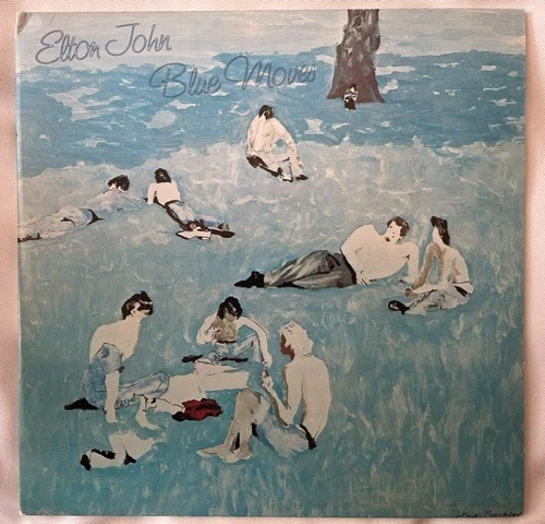 ELTON JOHN BLUE MOVES DOUBLE ALBUM 1976  GATEFOLD/ORIGINAL INNER LYRIC SLEEVE .