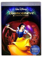 Biancaneve e i sette nani	2 dvd	film walt disney	italiano cartoni bambini nuovo