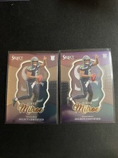 2025 Panini Select Football Jalen Milroe Select Certified Rookies 2 Card Lot