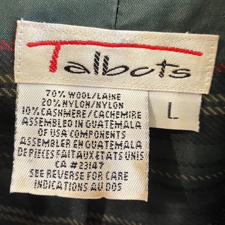 Chaqueta blazer para mujer Talbots grande azul marino mezcla de lana ropa de trabajo de tres botones Foto 3 de 4