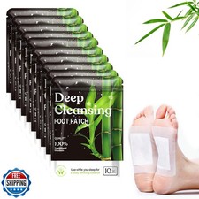  100 Pads Deep Cleansing Foot Pads for Better Sleep, Natural Bamboo Foot Pat