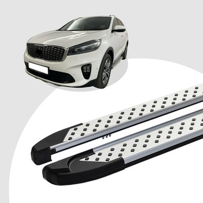 Trittbretter passend für Kia Sorento ab 2015-2020 (Model: ALMO, Farbe: Silber) m