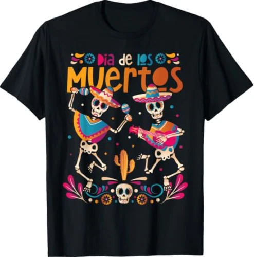 Dia De Los Mexican Skeleton Dancing T-Shirt - product listing photo