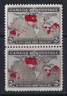 Canada  "Muddy Waters" Map Issue Pair   MNH/MLH   With a Rare Gum Skip  See*