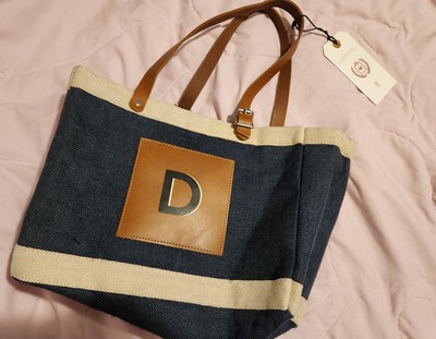 Apolis Global Citizen Petite Market Bag Handcrafted Artisan Made ' D ' letter 