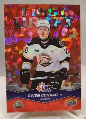 2023-24 Upper Deck CHL First Draft Red 72/125 Owen Conrad #FD-9 1s4n