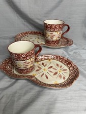 2 Vintage Temp-tations by Tara "Old World Cranberry" Snack & Sandwich Duet Sets