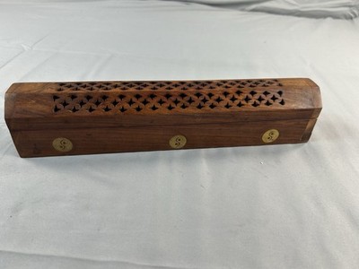 Vintage Style Wooden Incense Holder Box Puckator