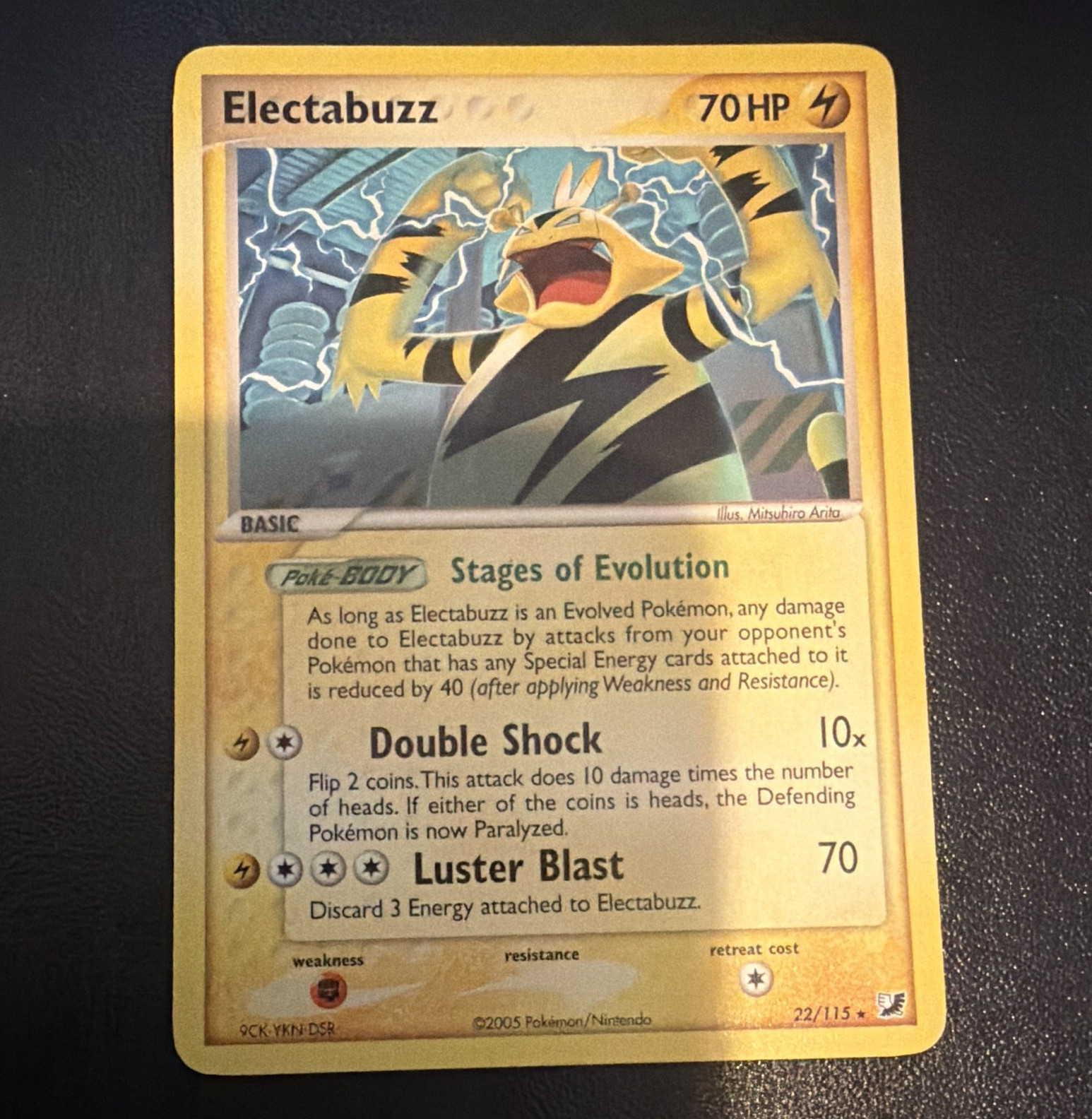 Electabuzz 22/115 EX Unseen Forces Regular Rare Unlimited English 2005 70 HP