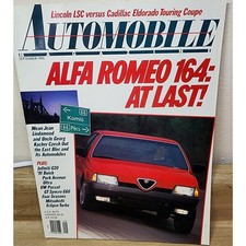 Automobile 1990 September AlfaRomeo 164 LincolnMark V11 LSC vs Cadillac Eldorado