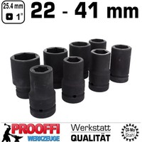 "8-Tlg Kraft Nuss Schlagschrauber Stecknuss SteckschlüSsel Lang 22 - 41Mm 1\" Xxl"
