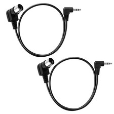 2pcs TRS 3.5mm MIDI Cable, 6.35mm Male to MIDI Din 5Pin Male Cable, 0.5m/20 i...