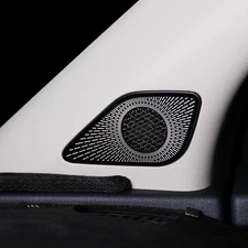 For Kia Sportage V NQ5 Black Stainless Steel A-Pillar Speaker Cover Trims