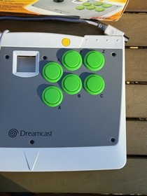 Sega Dreamcast Arcade Stick HKT-7300 with box fight stick controller 