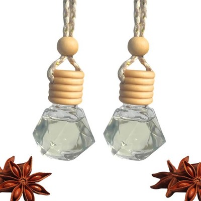 Car Diffuser, Spiced Chai & Gingerbread, 2 Pack, Hanging Freshener, 8ml, Prem...