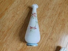 Vintage MCM Westmoreland? White Milk Glass Hand Painted  Bud Vase