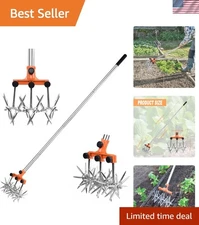 Lightweight Rotary Cultivator for Soil Aeration – 57 Inch Easy Assembly Design