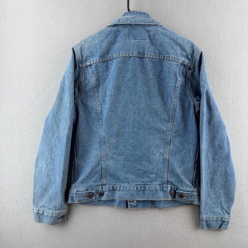 Vintage Levis Jacket Mens 40 Blue Denim Type 3 Trucker Made in USA 70s 80s FLAWS by Levi's, $45.99 - Photo 14
